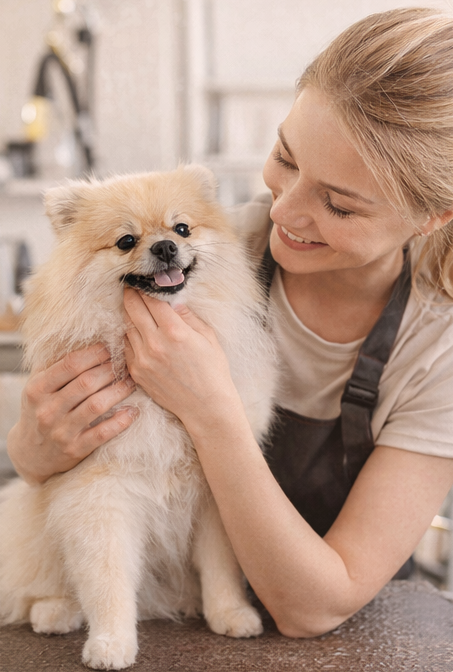 Pet and Woman Pet and Woman